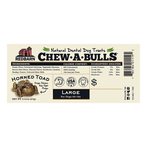 Redbarn Chew-A-Bulls® Horned Toad (Large 6 Ct)