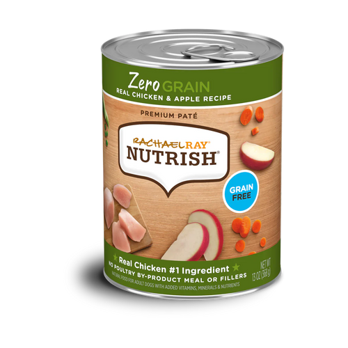 Rachael Ray® Nutrish® Premium Paté Zero Grain Real Chicken & Apple Recipe Wet Dog Food (13 Oz)