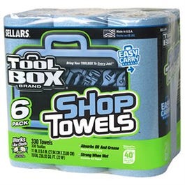 Blue Shop Towels, 6-Roll Pack