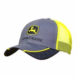 Mesh Cap, John Deere Logo, Yellow, One Size