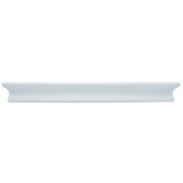 Floating Shelf, Beveled Design, White, 18-In.