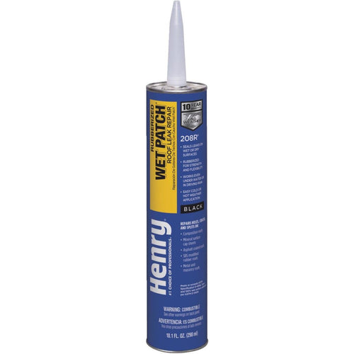 Henry Wet Patch 10.1 Oz. Rubberized Roof Cement and Patching Sealant