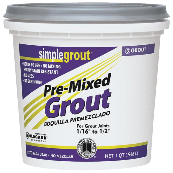 Custom Building Products Simplegrout Quart Earth Pre-Mixed Tile Grout