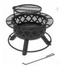 Ranch Fire Pit With Side Tables & Grill Top (24)