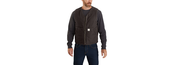 Carhartt Relaxed Fit Washed Duck Sherpa-Lined Vest