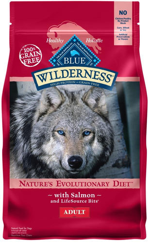 Blue Buffalo Wilderness Grain Free Natural Salmon Recipe Adult Dry Dog Food