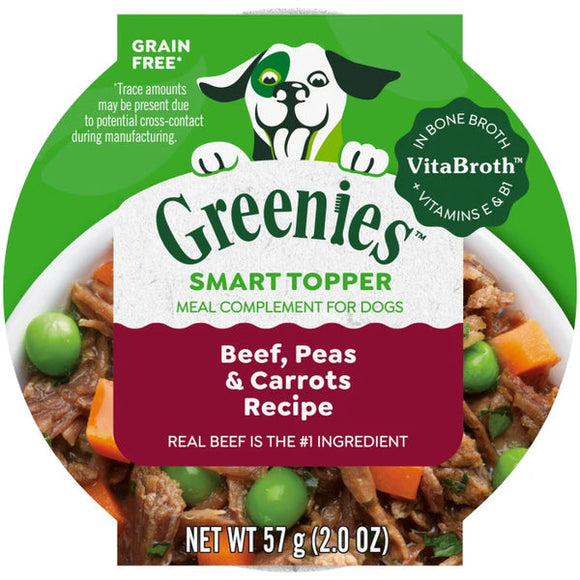 Greenies Smart Topper Wet Mix-In for Dogs, Beef, Peas & Carrots Recipe