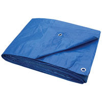 ProSource Tarpaulin, 10 ft L, 8 ft W, 3.5 mil Thick, Polyethylene, Blue