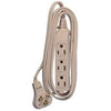 Extension Cord, 16/3 SPT-2 Beige Low Profile Cube Tap, 6-Ft.