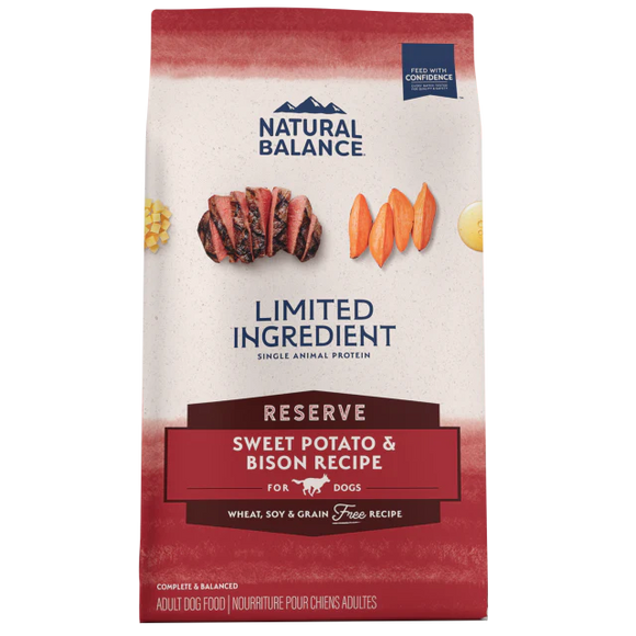 Natural Balance Limited Ingredient Reserve Grain Free Sweet Potato & Bison Recipe Dry Dog Formula