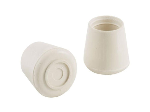 Shepherd Hardware 1-1/4-Inch Inside Diameter Rubber Leg Tips, 2-Pack, White