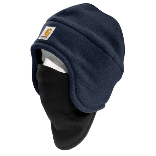 Carhartt Fleece 2-in-1 Hat (Black, OS)