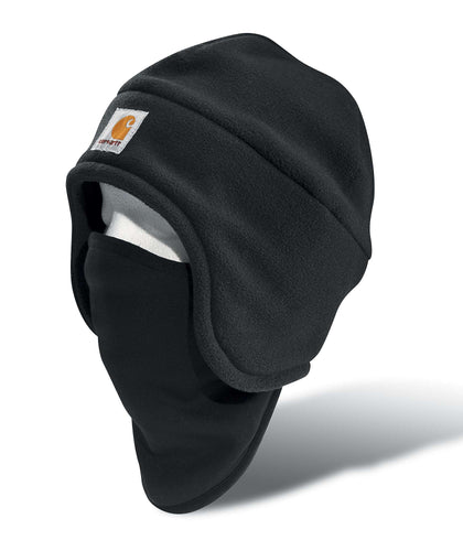 Carhartt Fleece 2-in-1 Hat (Black, OS)