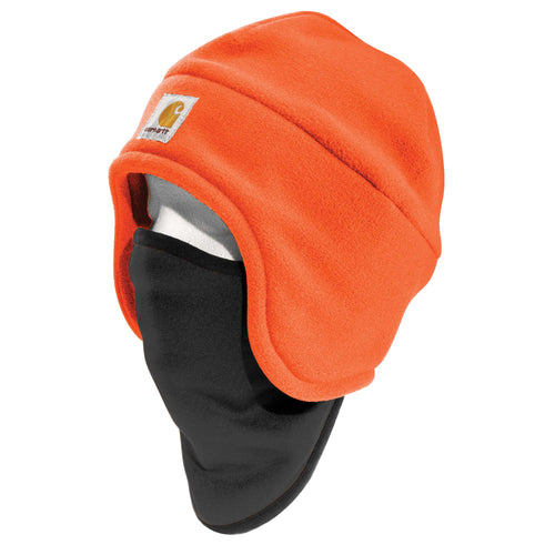 Carhartt Fleece 2-in-1 Hat (Black, OS)