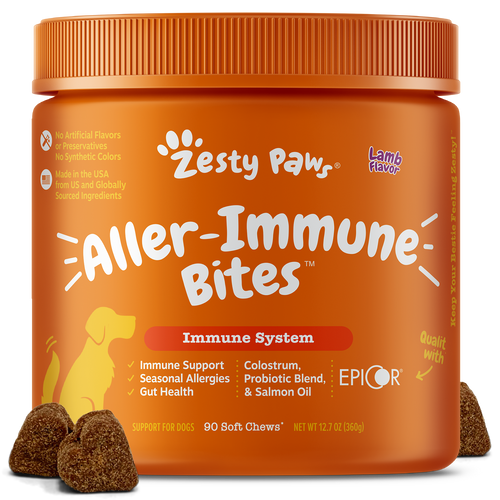 Zesty Paws Aller-immune Bites For Dogs Immune System All Ages Lamb Flavor