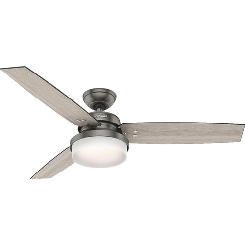 Hunter Sentinel 52 In. Brushed Slate Ceiling Fan with Light Kit