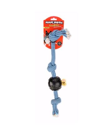 Mammoth TireBiter Ball with Extra 3 Knot Rope Dog Toy (20