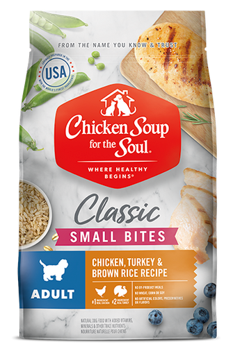 Chicken Soup For The Soul Classic Small Bites Adult Dog Dry Food - Chicken, Turkey & Brown Rice Recipe