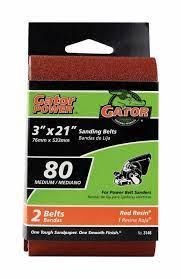 Gator Aluminum Oxide Sanding Belts (3 x 18 50 Grit 5 Pack)