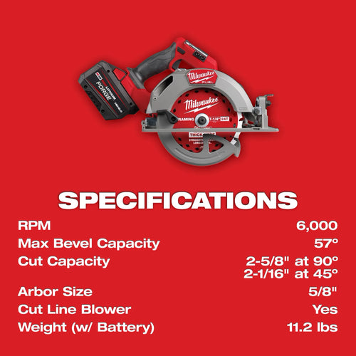 Milwaukee M18 FUEL™ 7-1/4” Circular Saw Kit