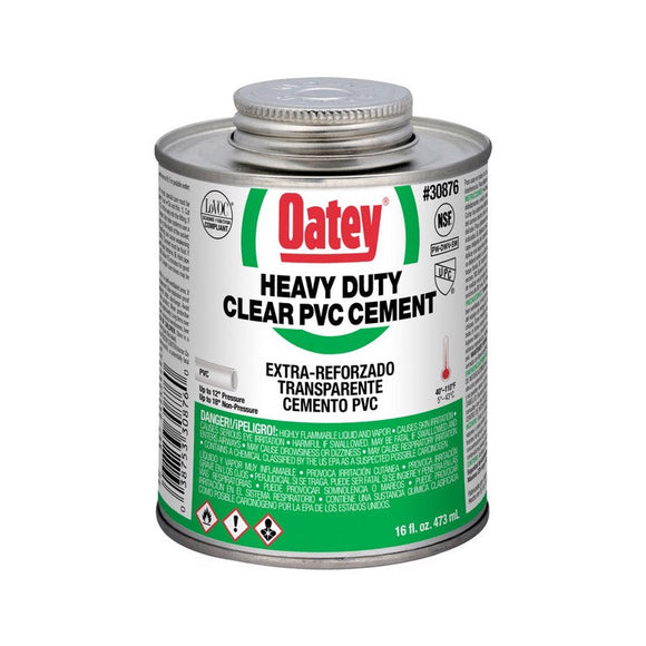 Oatey® Heavy Duty Clear PVC Cement (16 oz)