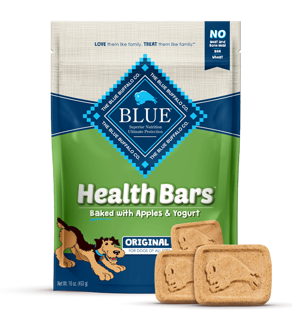 BLUE Health Bars™ CRUNCHY DOG BISCUITS Baked with Apples and Yogurt