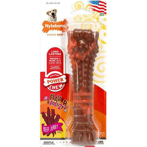 Nylabone Flavor Frenzy Power Chew Beef Jerky Dog Toy