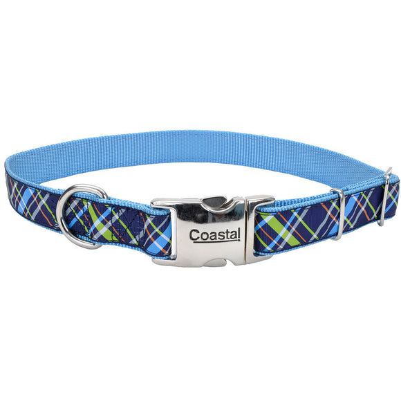 Coastal Pet Products Ribbon Adjustable Dog Collar with Metal Buckle (Extra Small 5/8