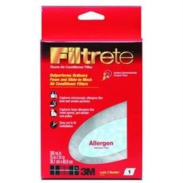 Micro Particle Room Air Conditioner Filter, Red, 15 x 24-In.