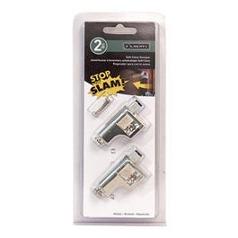 Cabinet Door Damper, Soft-Close, Nickel-Plated, 2-Pk.