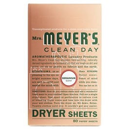 Dryer Sheets, Geranium, 80-Ct.