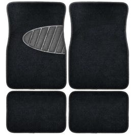 Auto Floor Mats, Black Carpet With Heal Pad, 4-Pc.