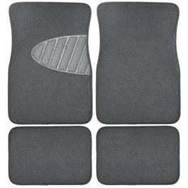 Auto Floor Mats, Gray Carpet With Heal Pad, 4-Pc.