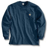 Pocket T-Shirt, Long-Sleeves, Navy, Tall, XXL