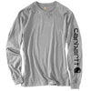 Carhartt Long Sleeve Heather Gray Graphic Logo T-Shirt