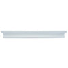 Floating Shelf, Beveled Design, White, 18-In.