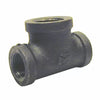 B & K Industries Black Tee 150# Malleable Iron Threaded Fittings 1/8