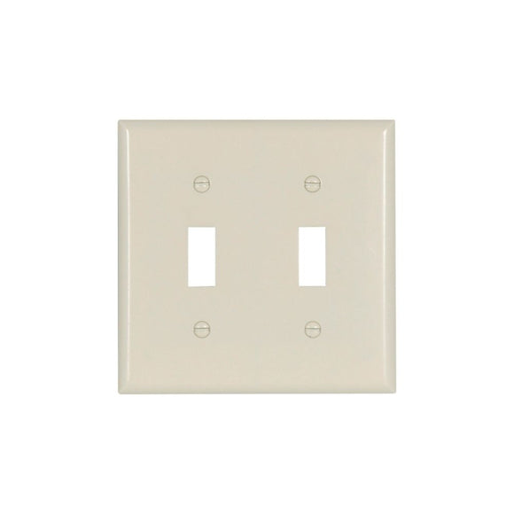 Eaton 2 Gang Wallplate Switch, Light Almond