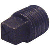 Pipe Fitting, Black Plain Plug, 1-1/4-In.