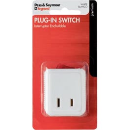 15A White Plug In Cord Switch