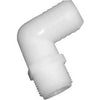 Pipe Fitting, Nylon Hose Barb Elbow, 3/8 ID x 3/8-In. MPT