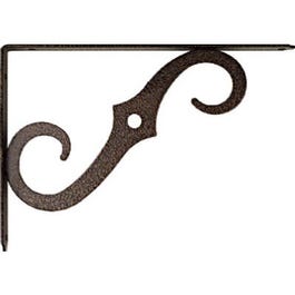 8 x 5.5-In. Antique Bronze Ornamental Shelf Bracket