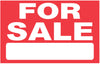 8  X 12  RED AND WHITE FOR SALE SIGN