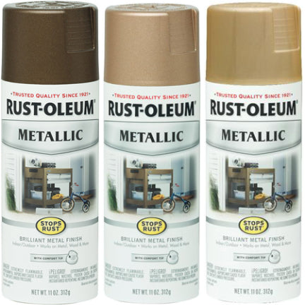 Rust-Oleum Metallic Spray Paint 12Oz-Gold Metallic
