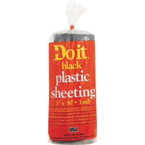 Do it 3 Ft. X 50 Ft. Black 3 Mil. Poly Film Sheeting