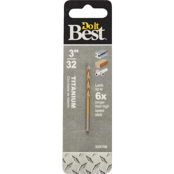 Do it Best 3/32 In. Titanium Drill Bit