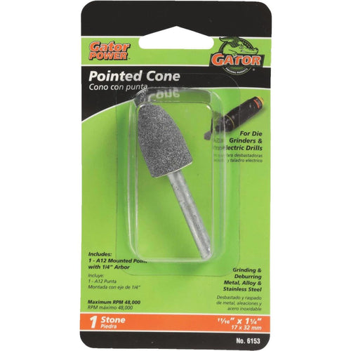 Gator Blade Pointed Cone 1 x 1 In. Grinding Stone