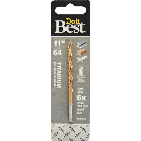 Do it Best 11/64 In. Titanium Drill Bit