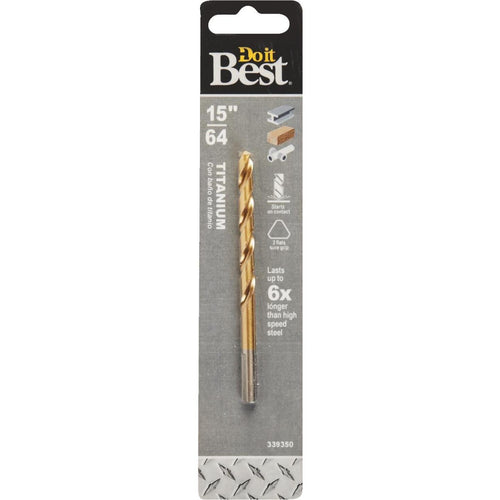 Do it Best 15/64 In. Titanium Drill Bit