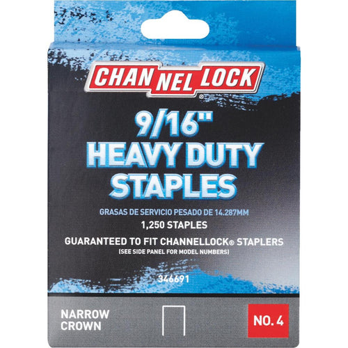 Channellock No. 4 Heavy-Duty Narrow Crown Staple, 9/16 In. (1250-Pack)